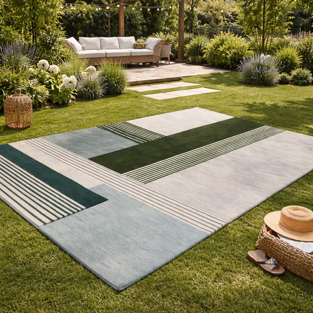 Stylish Geometric Woolen Area Rugs - Hand-Tufted Carpets for Living Room Hallway in Sizes 5x8 8x11 10x14 11x13 - Perfect Rectangular Rugs for Any Space