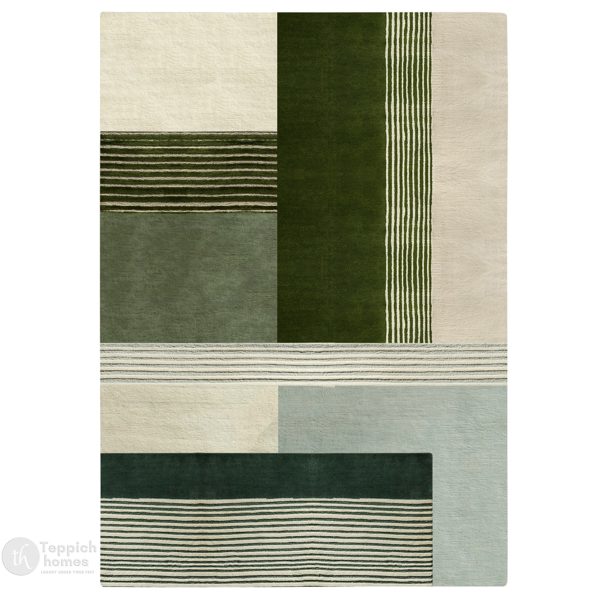Stylish Geometric Woolen Area Rugs - Hand-Tufted Carpets for Living Room Hallway in Sizes 5x8 8x11 10x14 11x13 - Perfect Rectangular Rugs for Any Space