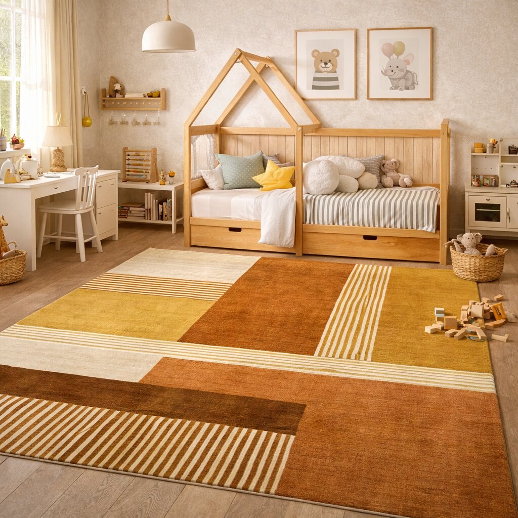 Carpet 5x8 8x13 10x14 12x12 Geometric area rugs Tufted carpets Best for Kids room Living room Wool rug