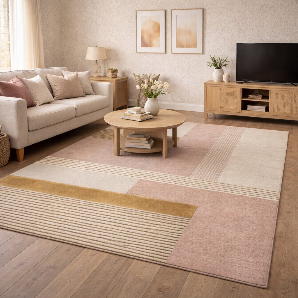 Scandinavian Pattern Rectangular Rug