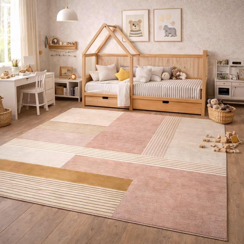 Scandinavian Pattern Rectangular Rug