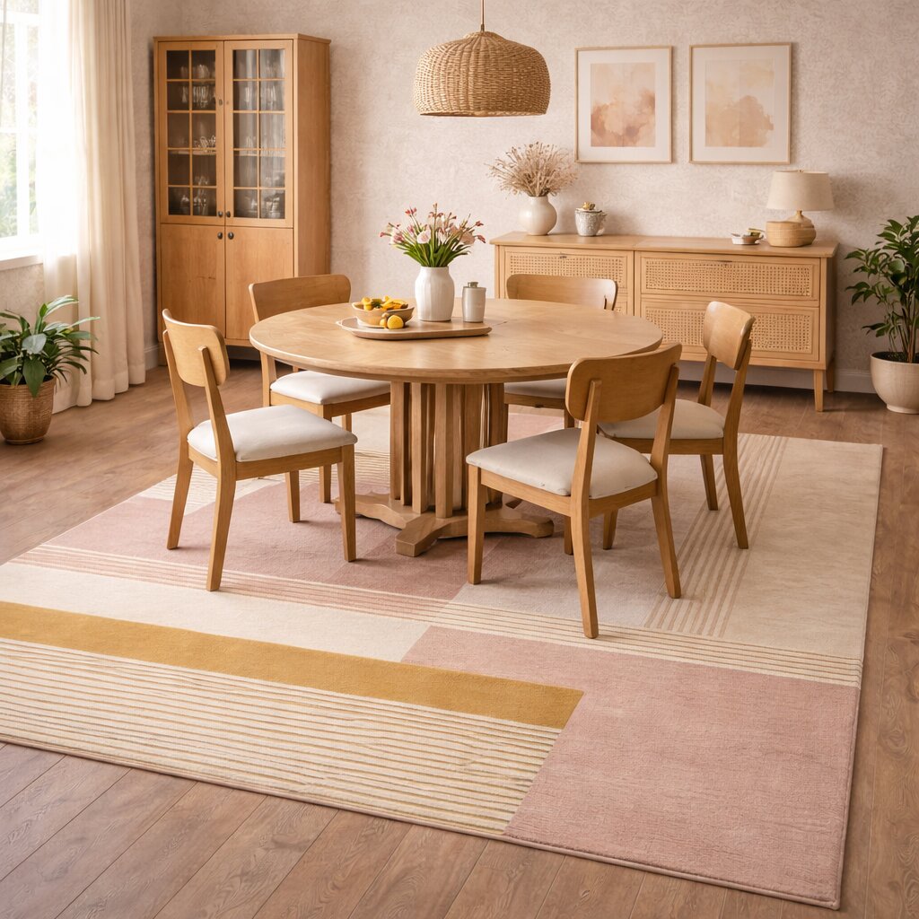 Scandinavian Pattern Rectangular Rug