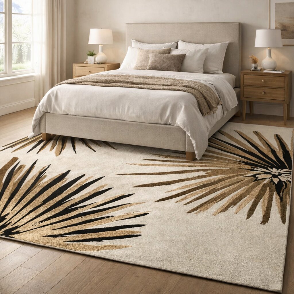 White color rug 5x8 6x10 8x13 10x14 Geometric carpet Tufted area rugs Bed Living room Rectangle shape