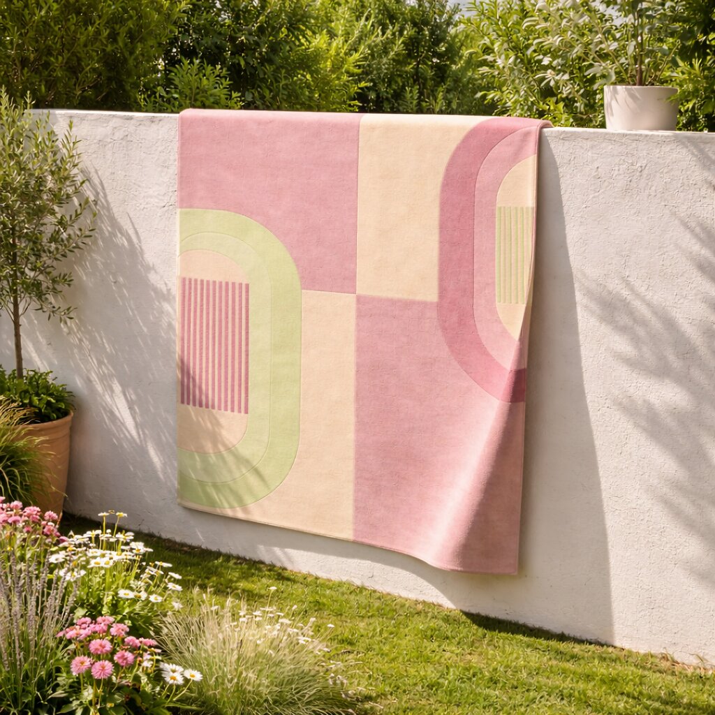 Pink area rugs 6x9 7x10 8x11 9x13 Geometric wool Tufted carpet Hallway Bedroom Rectangular rugs