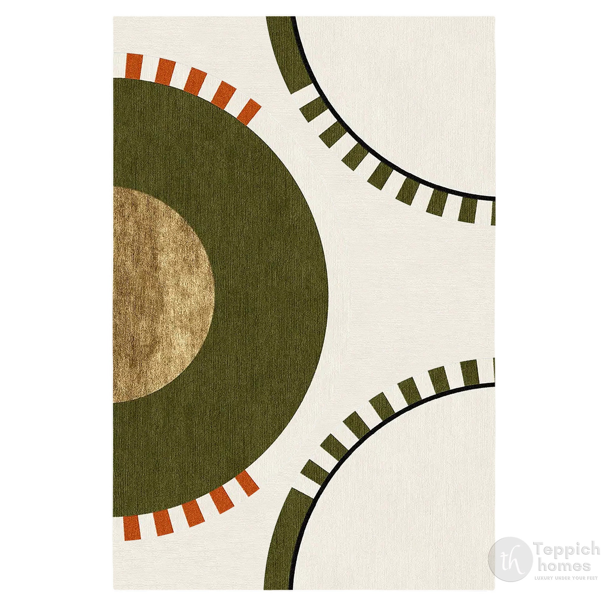 White and Green rug 7x10 8x13 9x12 10x13 Geometric wool Hand tufted area rugs Best for Bed Living room