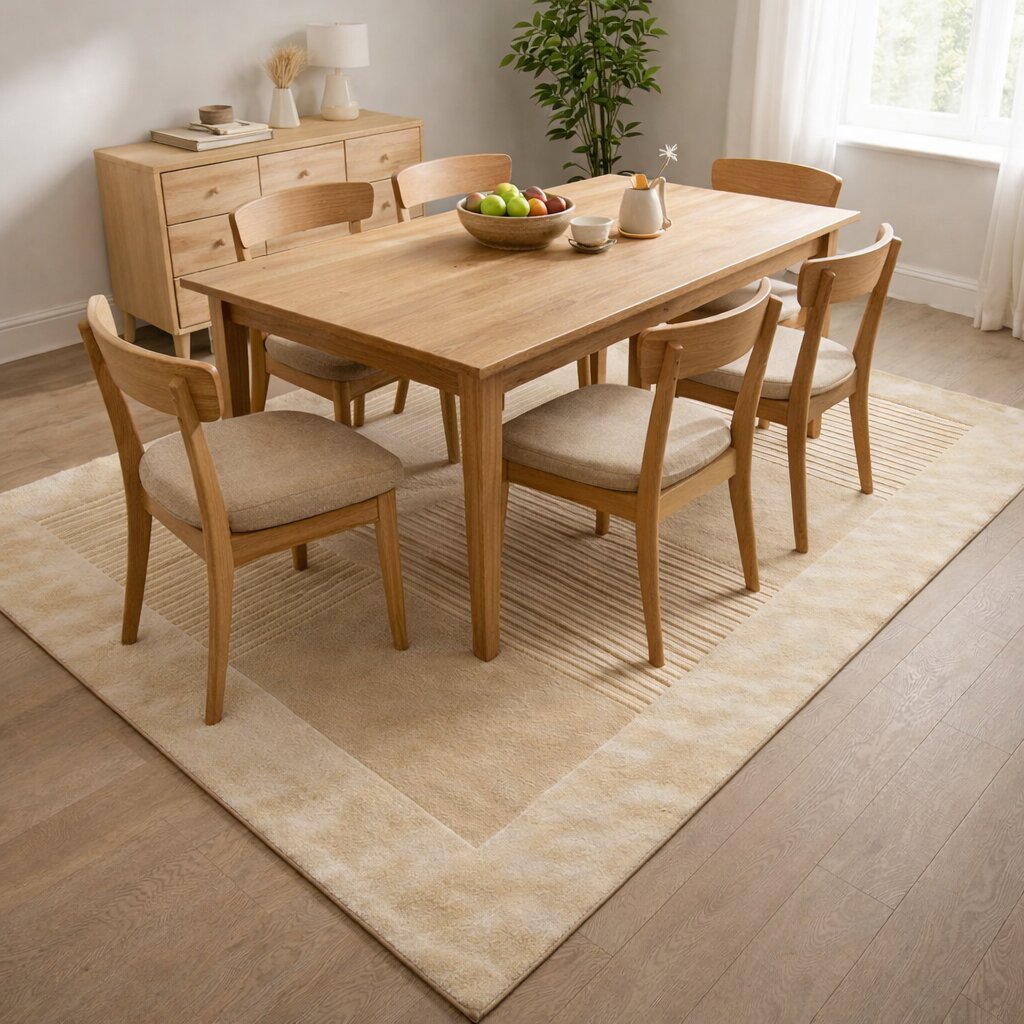 Modern Block Beige Area Rug
