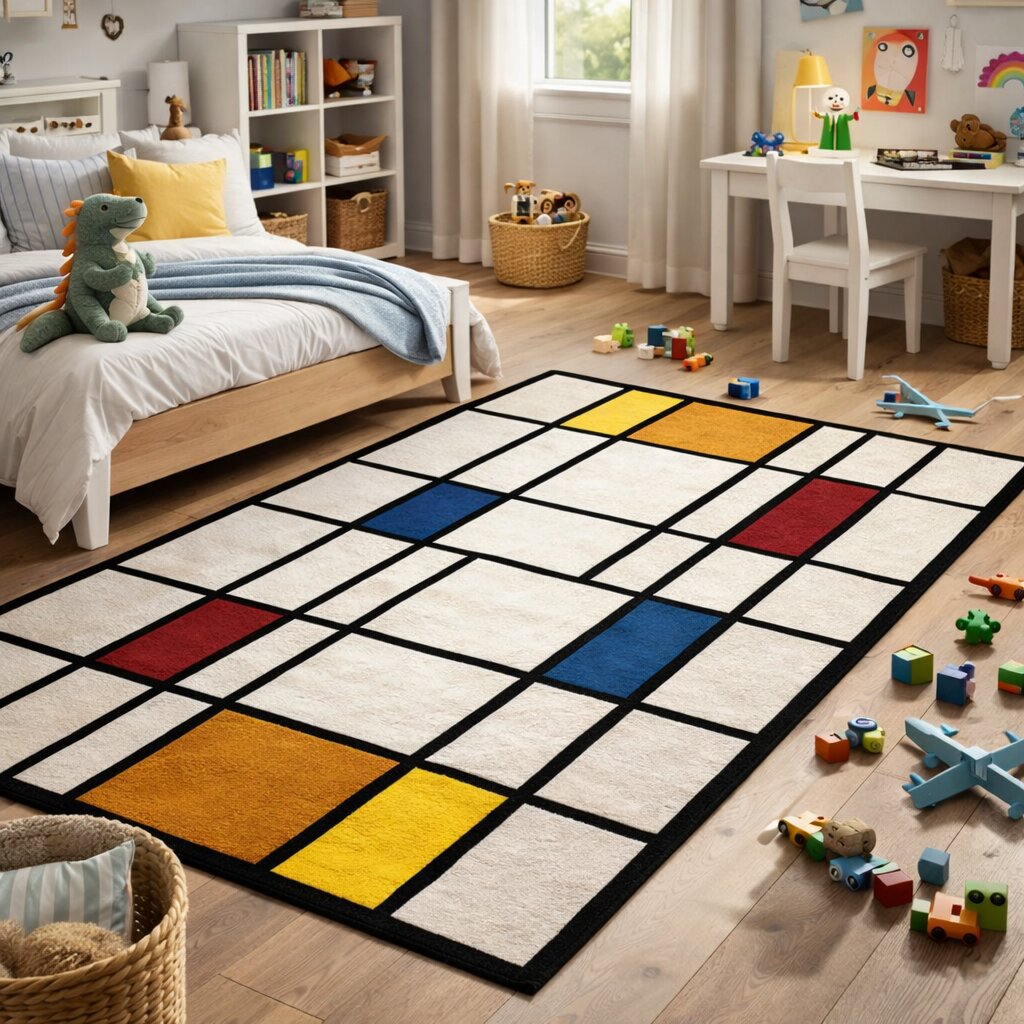 White color carpet 9x12 10x13 11x12 12x15 Geometric wool Tufted area rug Hallway Kids Living room Rectangle carpet