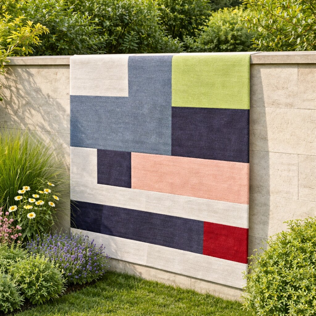 Geometric Color Block Multicolor Rug
