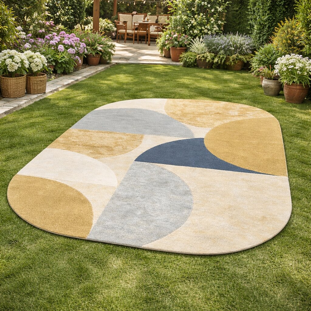 Retro Arch Geometric 9x12 Rug