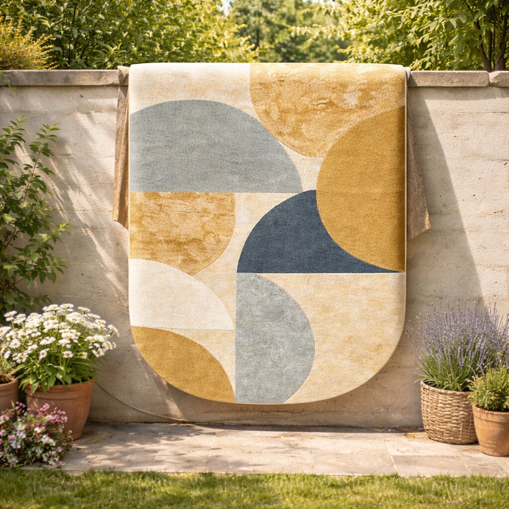 Retro Arch Geometric 9x12 Rug