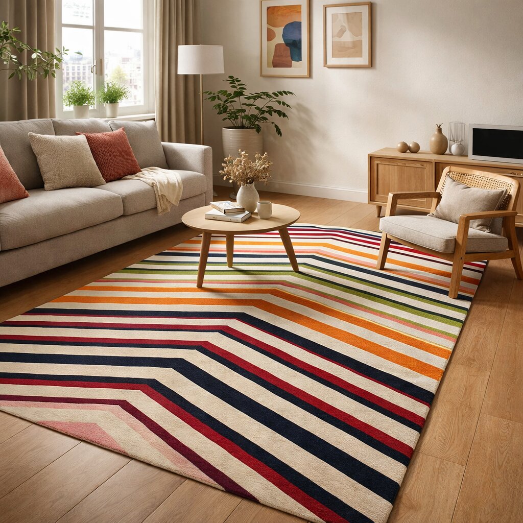 Handmade Multicolor Tufted Rugs for Bedroom Living Room Wool Area Rugs in 5x8 6x9 7x10 8x10 Sizes