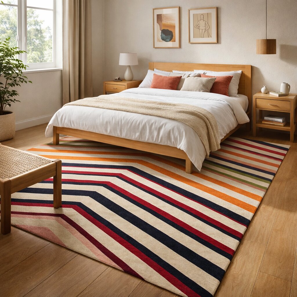 Handmade Multicolor Tufted Rugs for Bedroom Living Room Wool Area Rugs in 5x8 6x9 7x10 8x10 Sizes