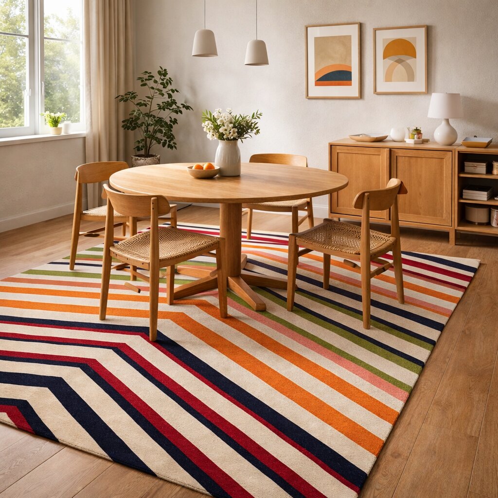 Handmade Multicolor Tufted Rugs for Bedroom Living Room Wool Area Rugs in 5x8 6x9 7x10 8x10 Sizes