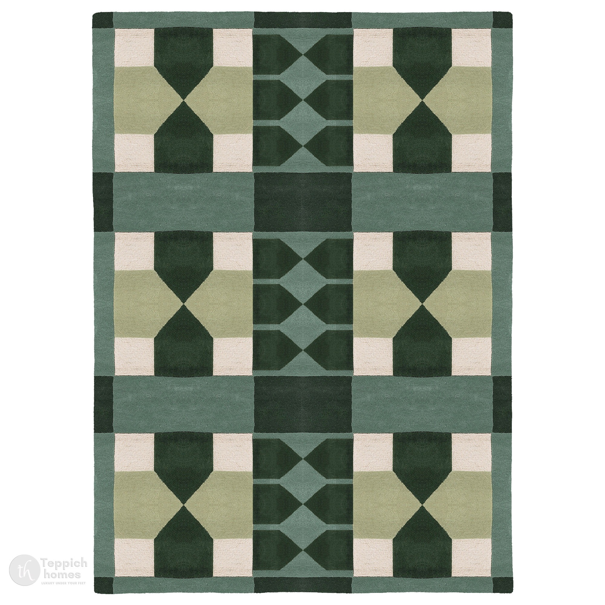 Hand Tufted Green Wool Area Rugs Hallways Dining Rooms 7x10 8x11 9x12 10x13 Modern Home Dcor