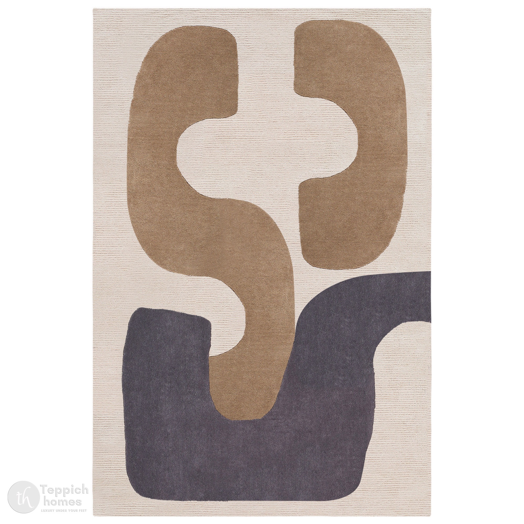 Bold Neutral Flow Hand Tufted Rug