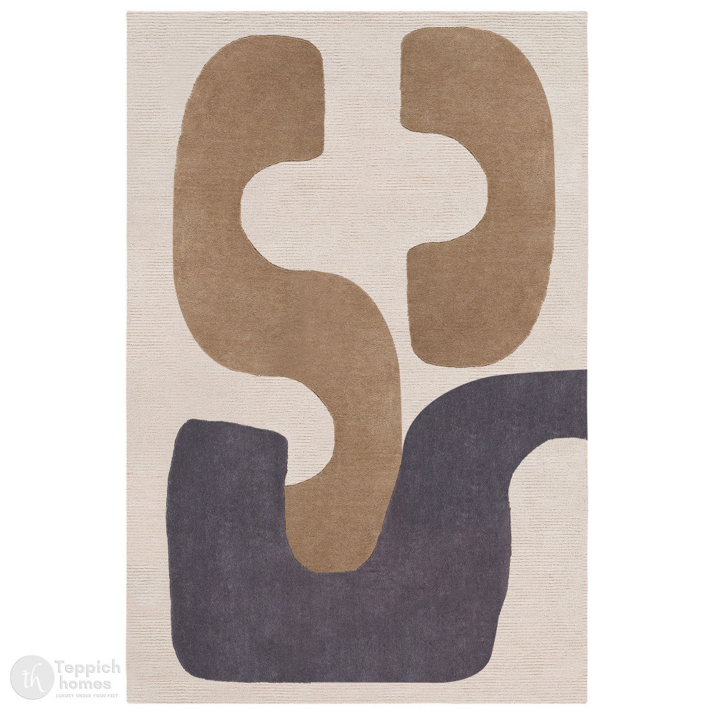 Image of Bold Neutral Flow Hand Tufted Rug