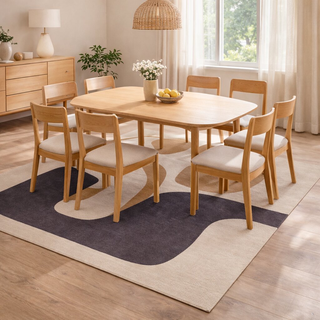 Bold Neutral Flow Hand Tufted Rug