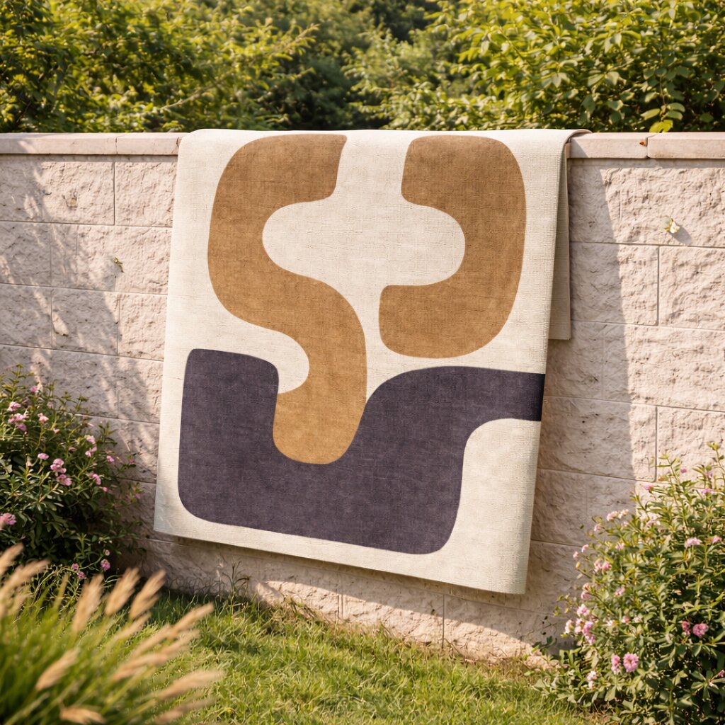 Bold Neutral Flow Hand Tufted Rug