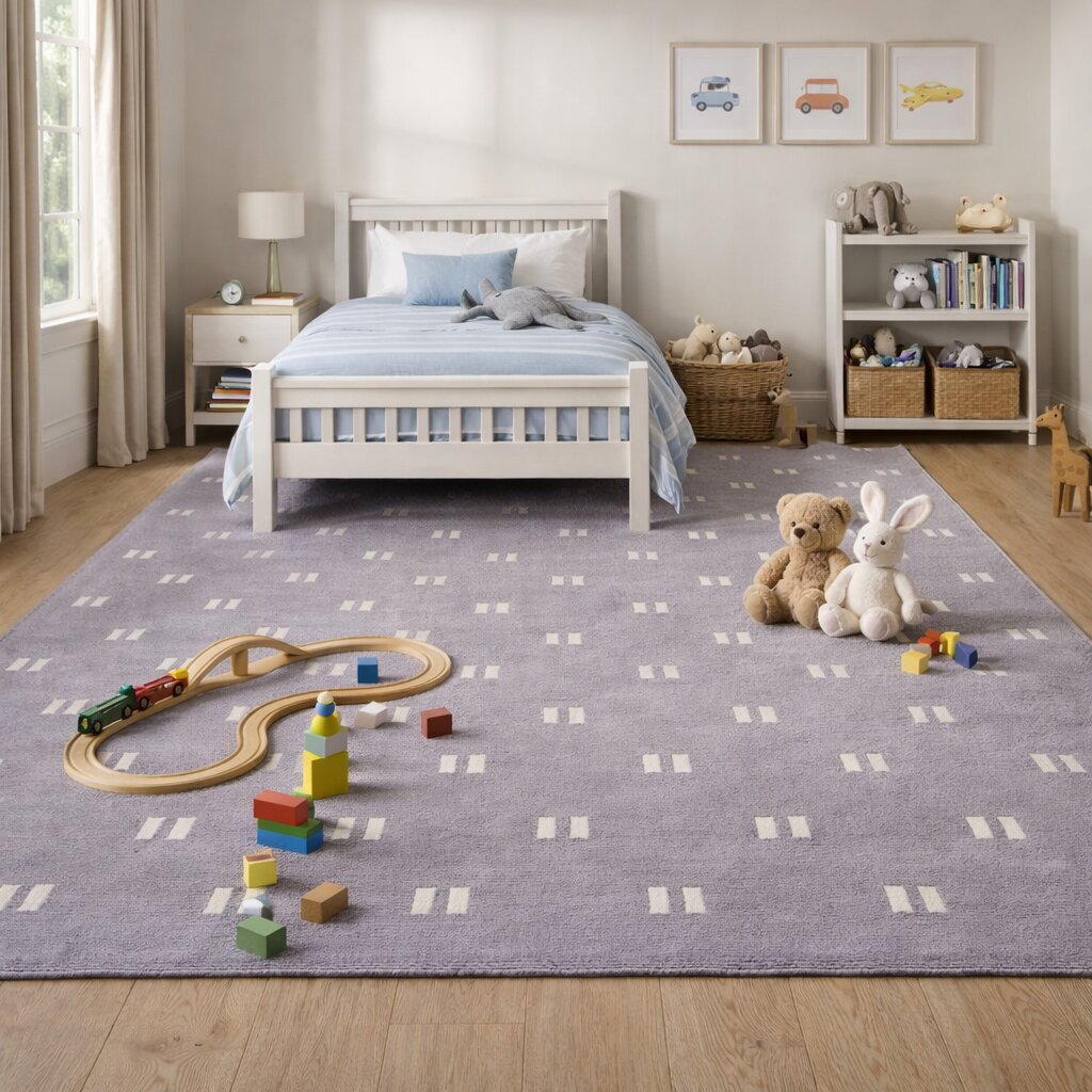 Hand Tufted Grey Area Rugs for Bedroom Living Room Geometric Design 5x7 5x8 6x8 6x10 Woolen Carpets