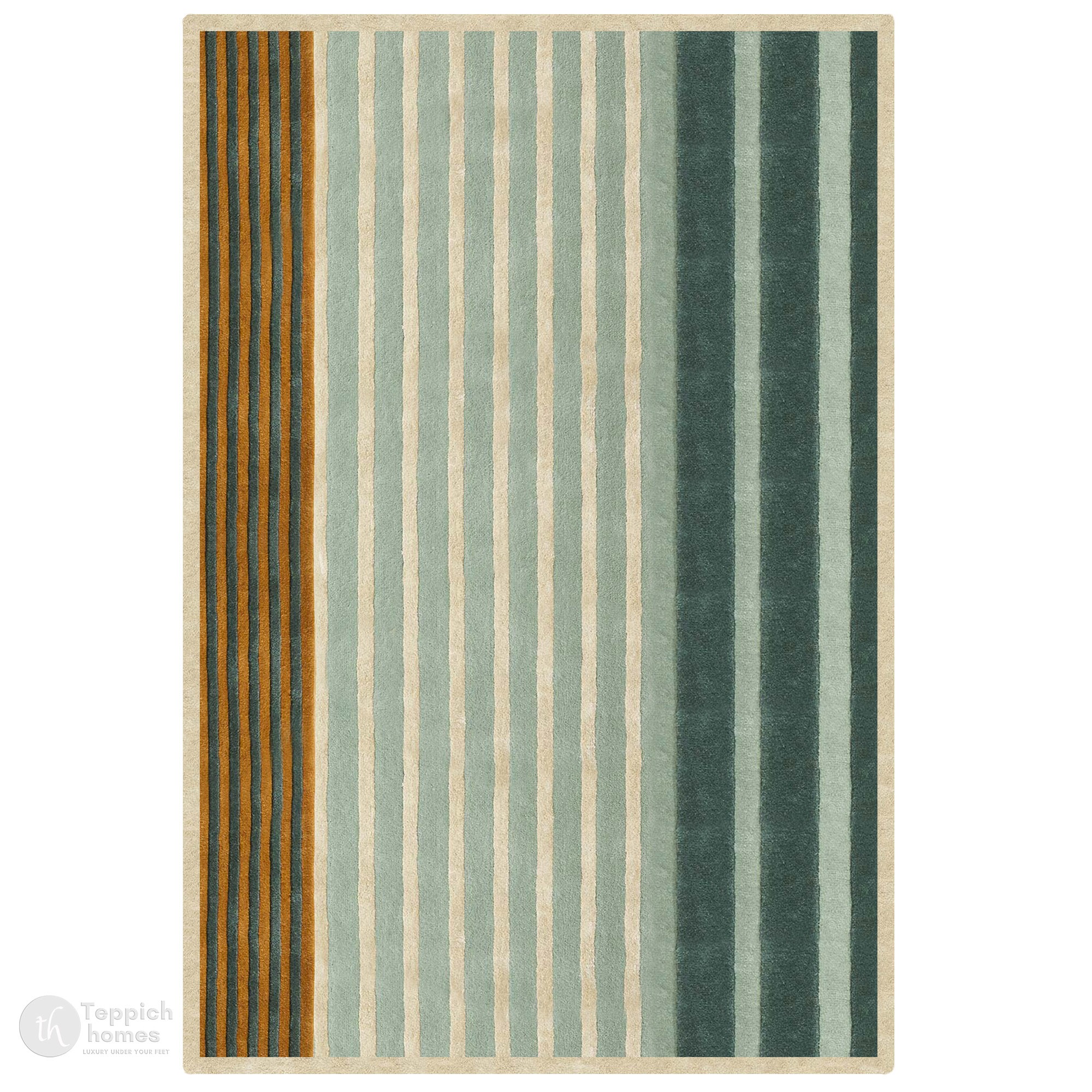 Modern Striped Rectangular Rug