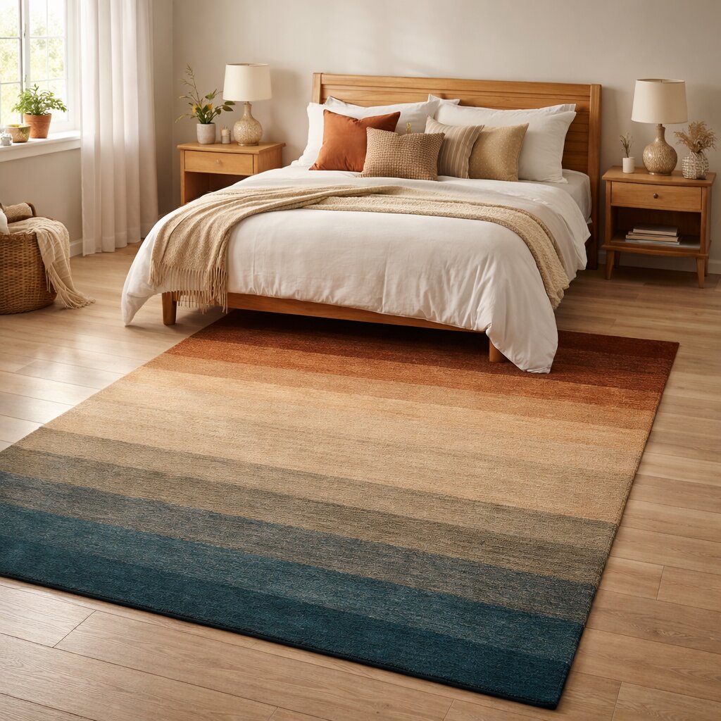 Sunset Ombre Rectangular Wool Rug
