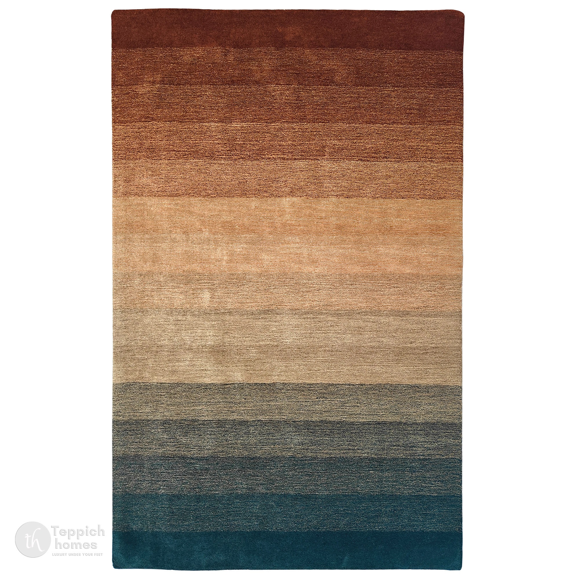 Sunset Ombre Rectangular Wool Rug