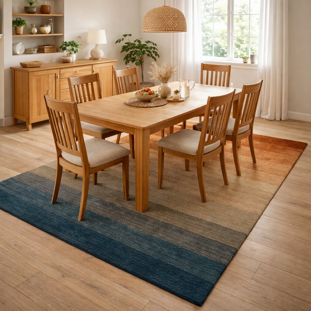 Sunset Ombre Rectangular Wool Rug