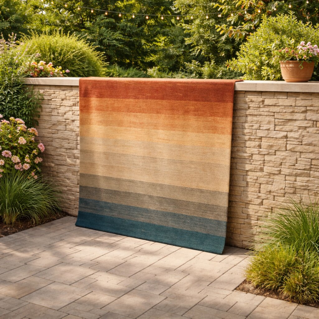 Sunset Ombre Rectangular Wool Rug