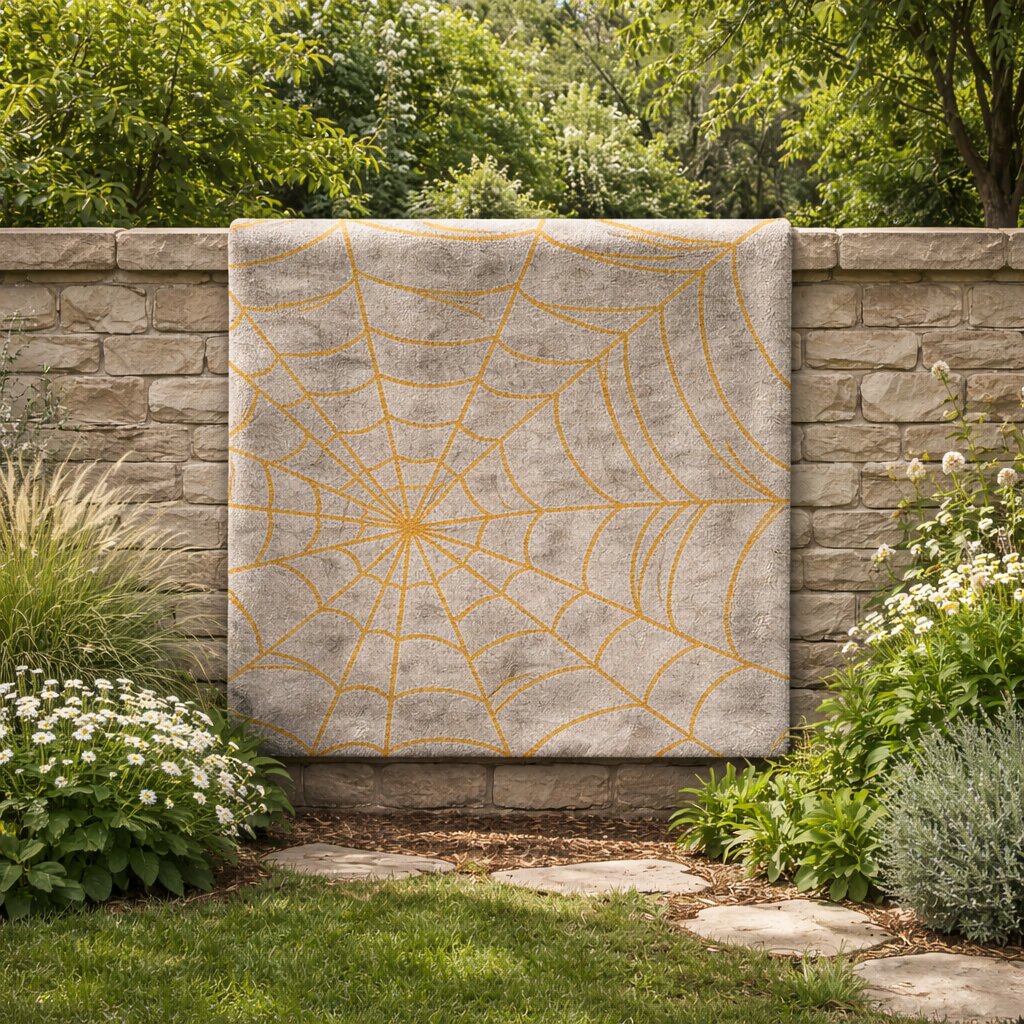 Spider Web Pattern Bedroom Rug