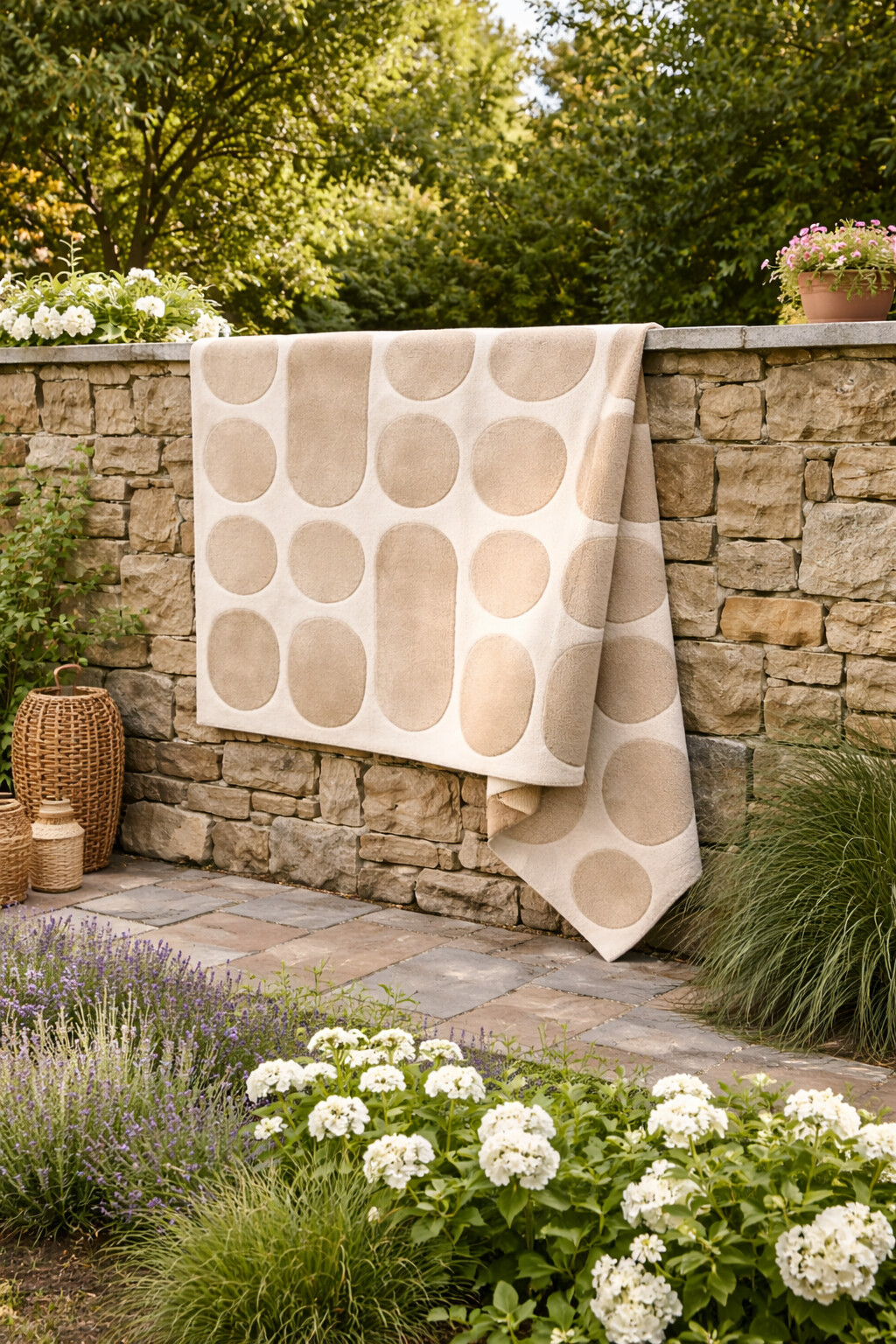 Hand Tufted Beige Area Rug Wool Carpet 5x7 5x8 6x8 6x9 Living Bedroom Handmade