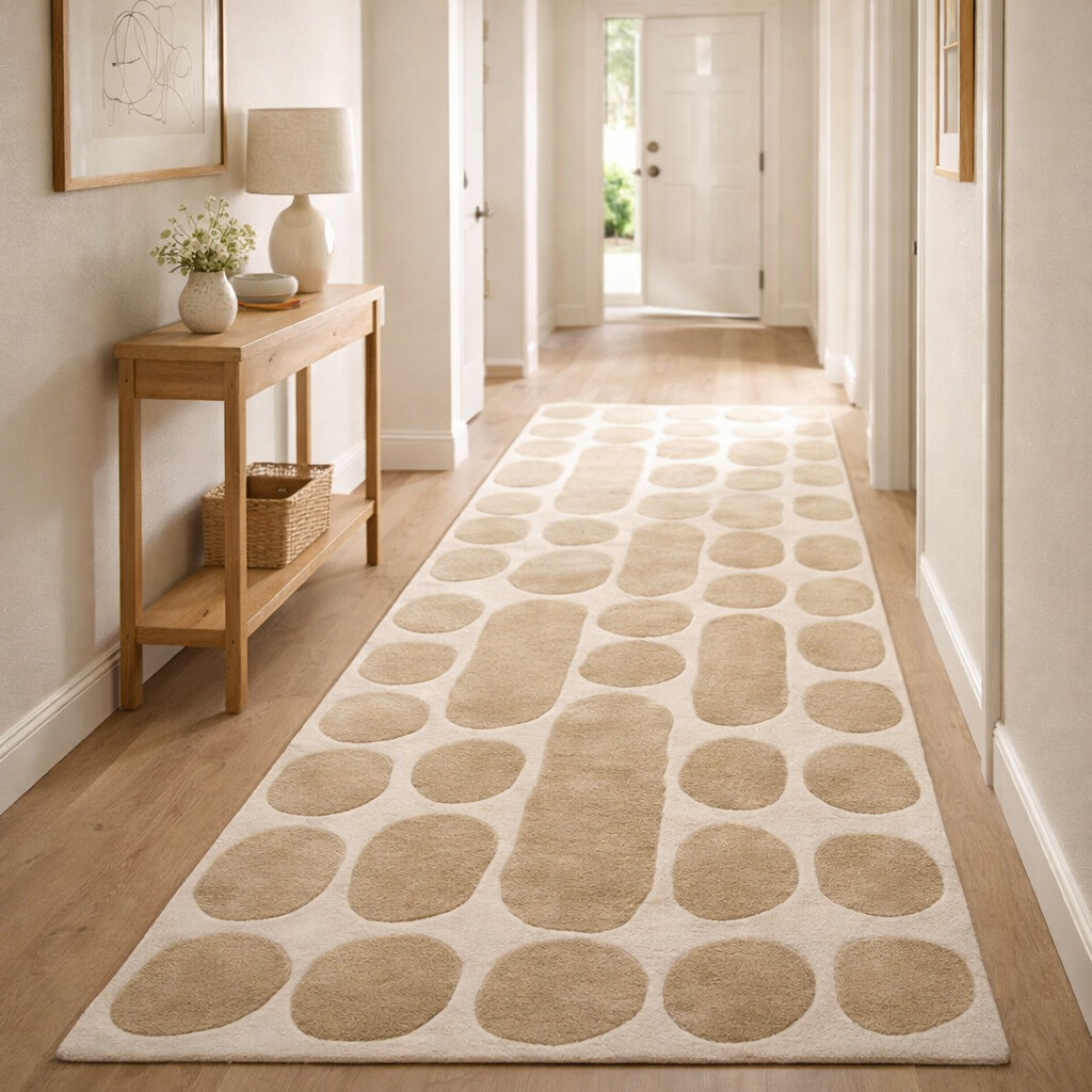 Hand Tufted Beige Area Rug Wool Carpet 5x7 5x8 6x8 6x9 Living Bedroom Handmade
