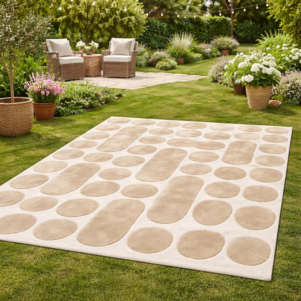 Hand Tufted Beige Area Rug Wool Carpet 5x7 5x8 6x8 6x9 Living Bedroom Handmade