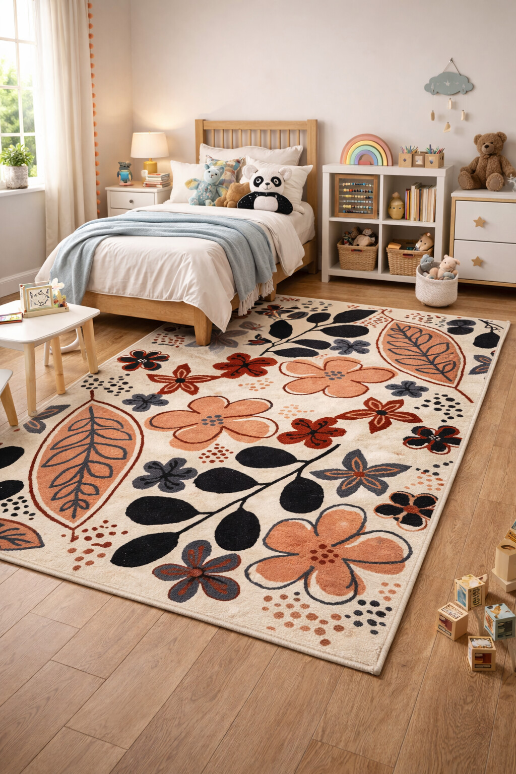Modern floor rug  7x10 Bedroom carpet  Hand tuffting  5x8 6x9 8x10 9x12  Beige color  Floral area rugs  Hallway Bedroom Living room