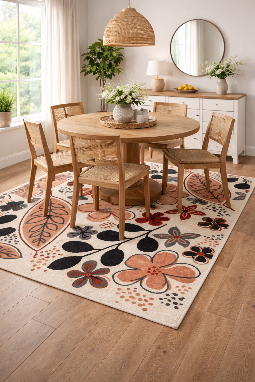 Modern floor rug  7x10 Bedroom carpet  Hand tuffting  5x8 6x9 8x10 9x12  Beige color  Floral area rugs  Hallway Bedroom Living room