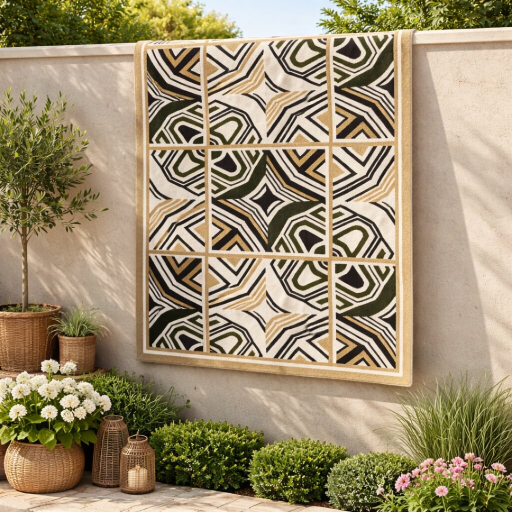 Modern Abstract Grid Hand Tufted Area Rug