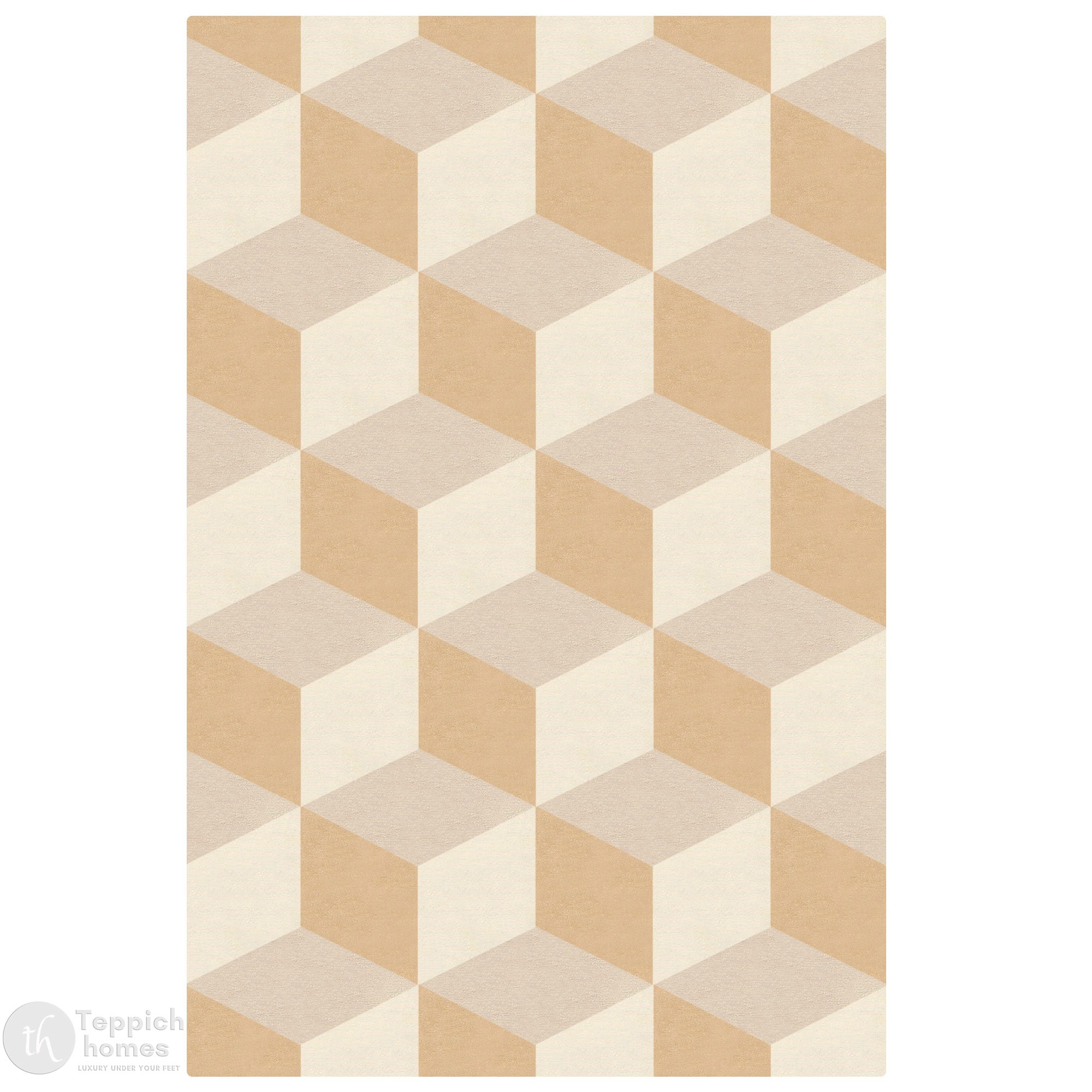 3D Cube Optical Illusion Living Room Rug