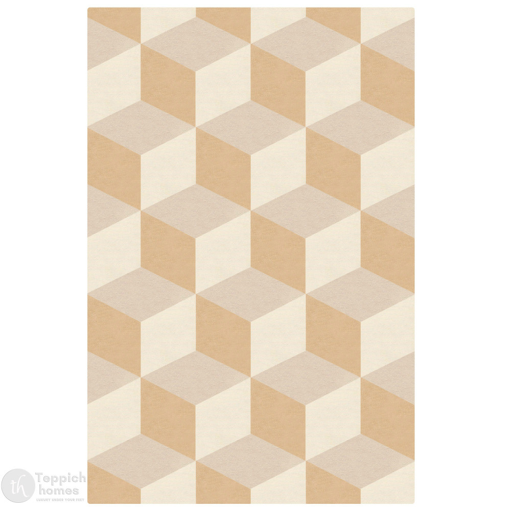 Image of 3D Cube Optical Illusion Living Room Rug