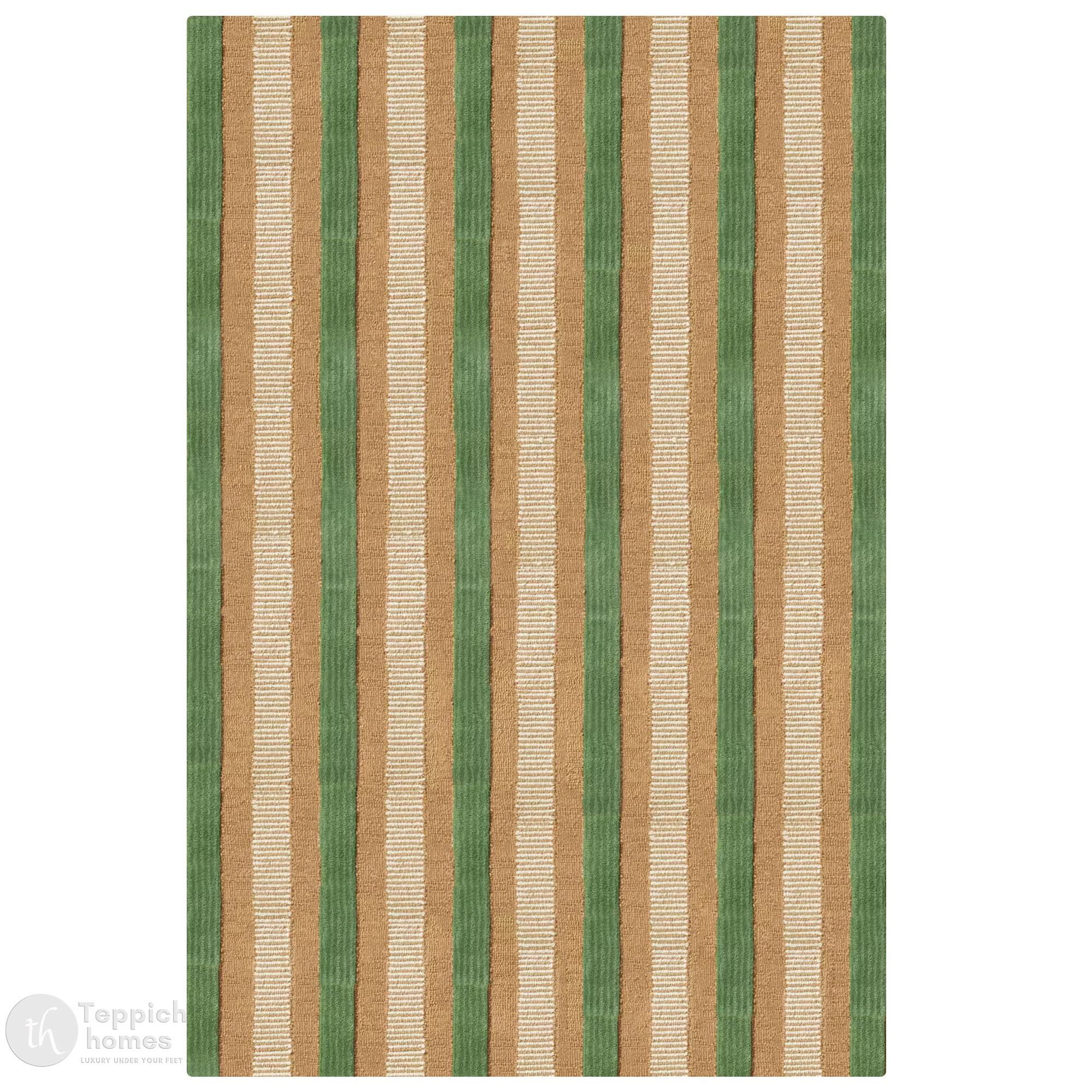 Earth Tone Striped Bedroom Rug