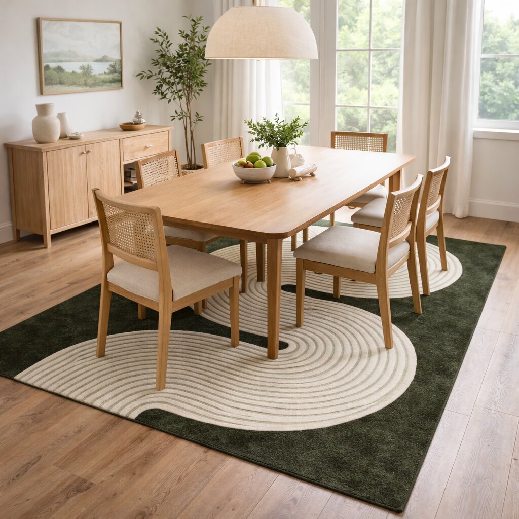 Abstract Wave Living Room Rug