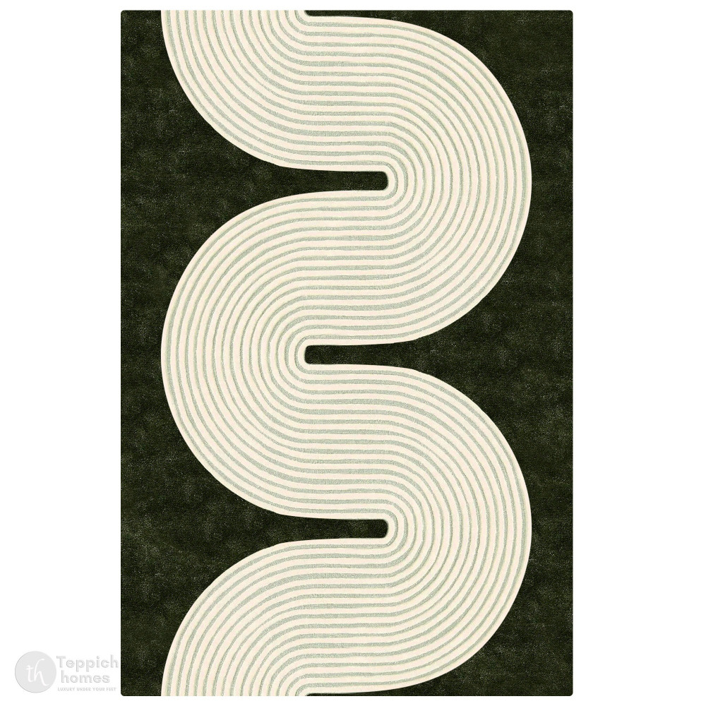 Image of Abstract Wave Living Room Rug
