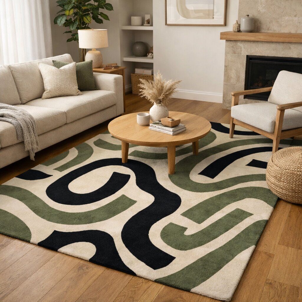 Contemporary Artistic Living Room Carpet