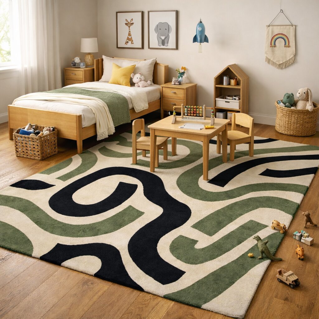 Contemporary Artistic Living Room Carpet