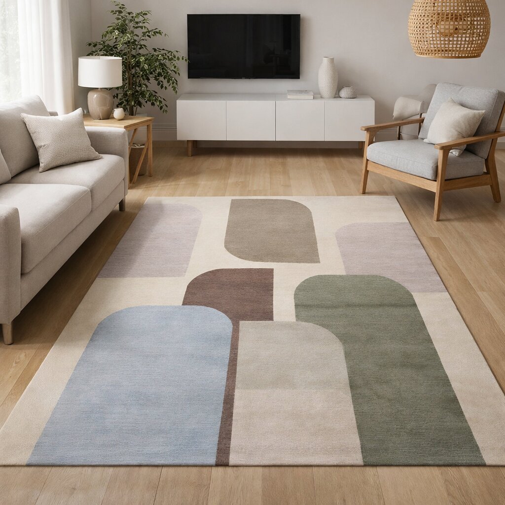 Contemporary Abstract Art Bedroom Area Rug