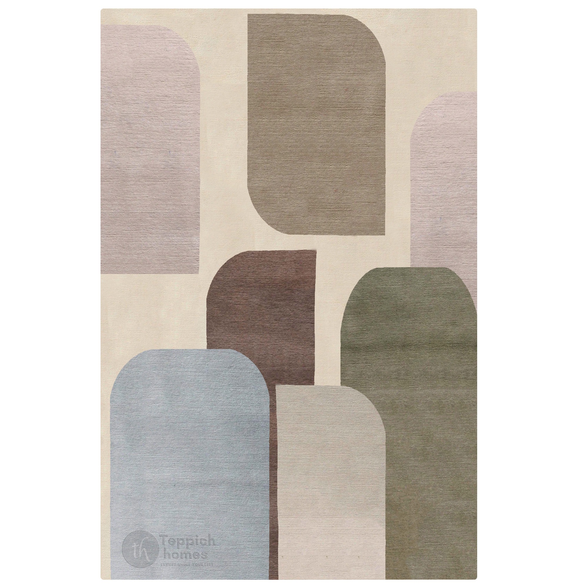 Contemporary Abstract Art Bedroom Area Rug
