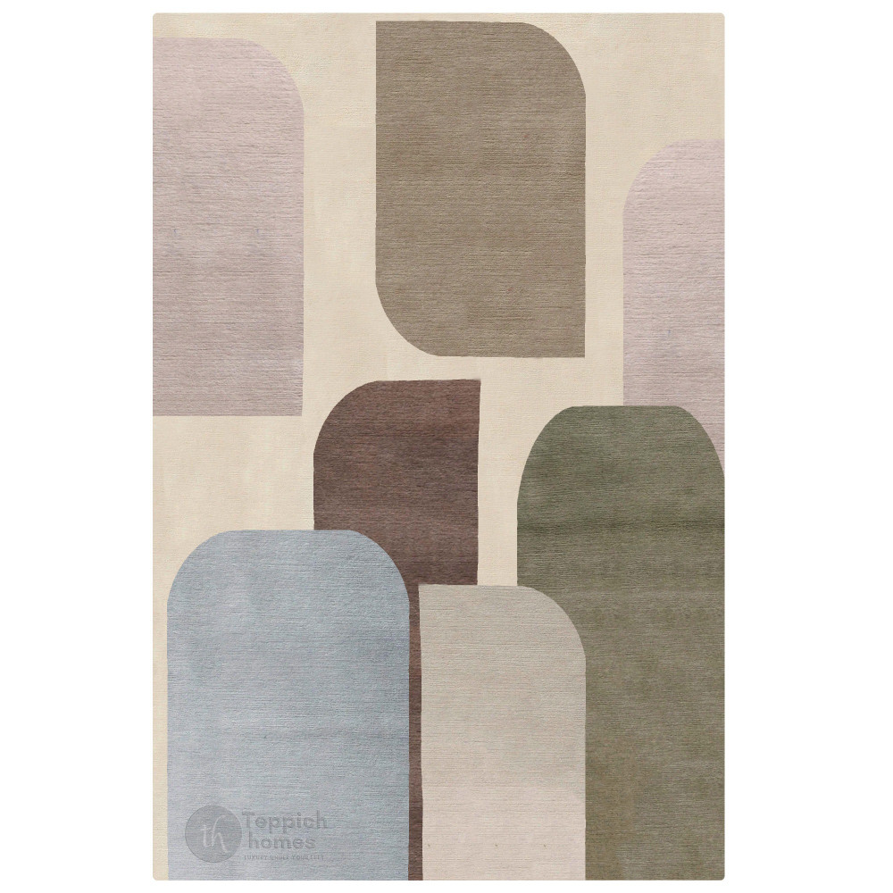 Image of Contemporary Abstract Art Bedroom Area Rug