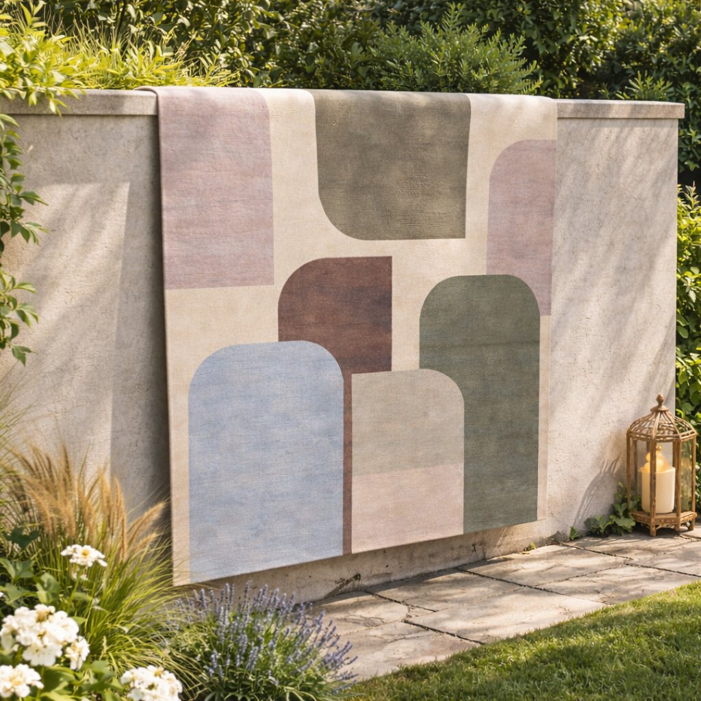 Contemporary Abstract Art Bedroom Area Rug