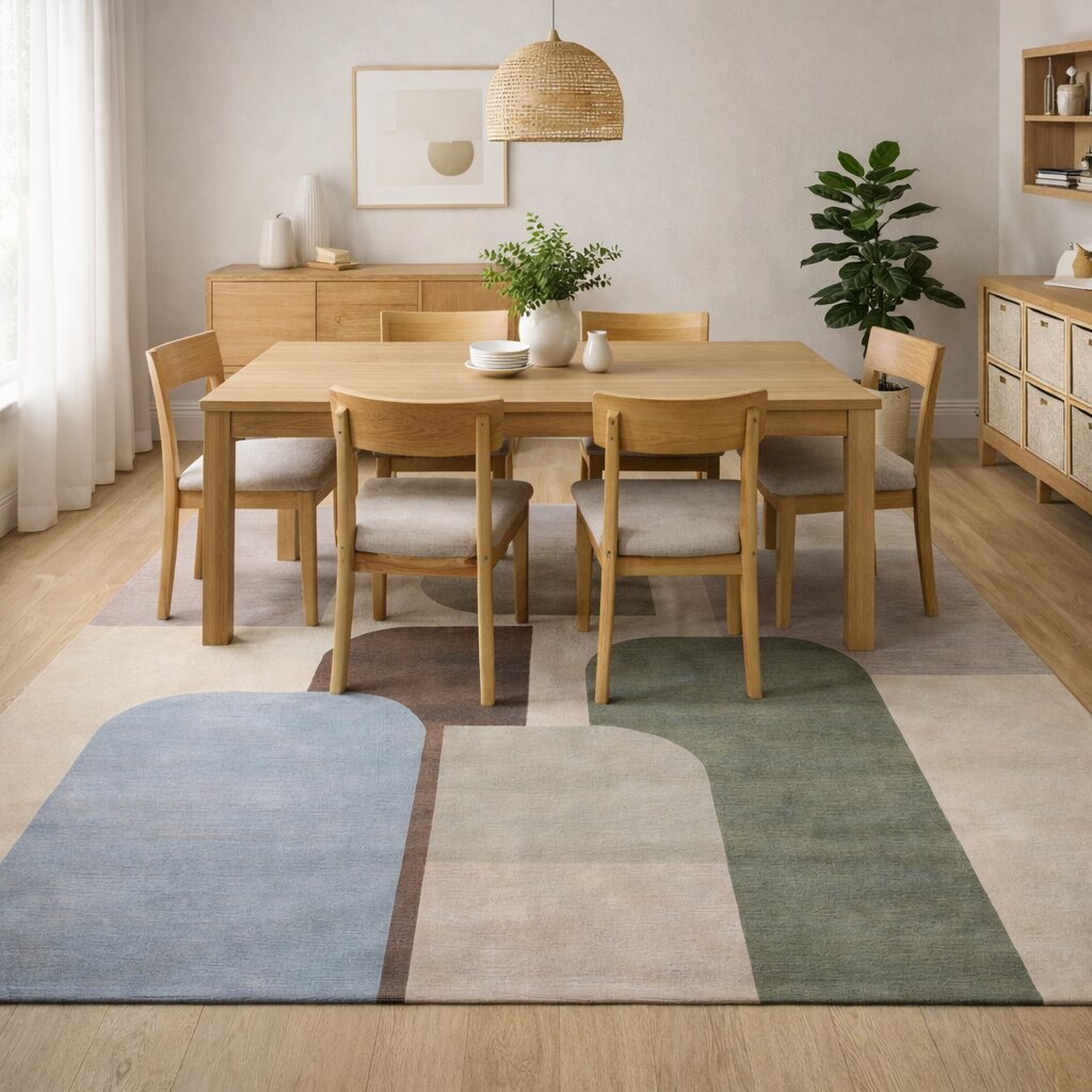 Contemporary Abstract Art Bedroom Area Rug