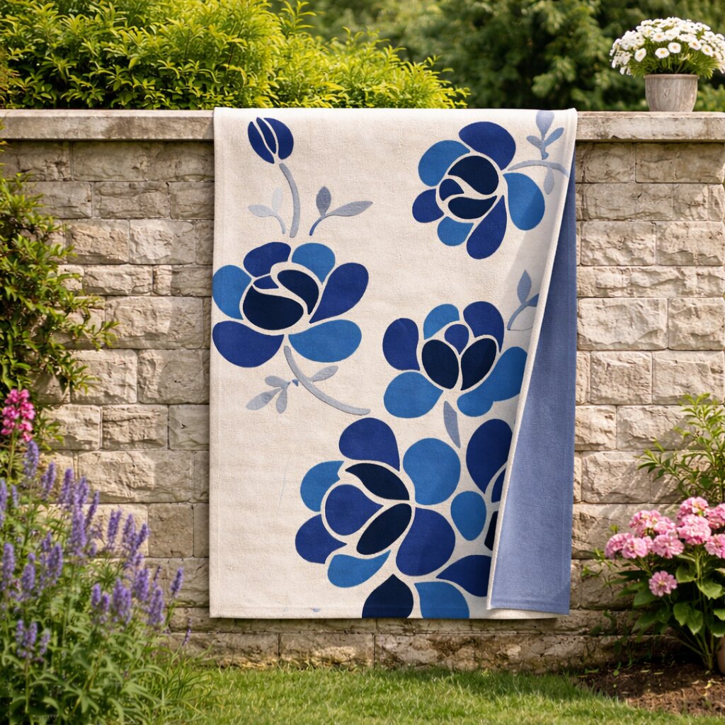 Elegant Floral Design Accent Wool Rug