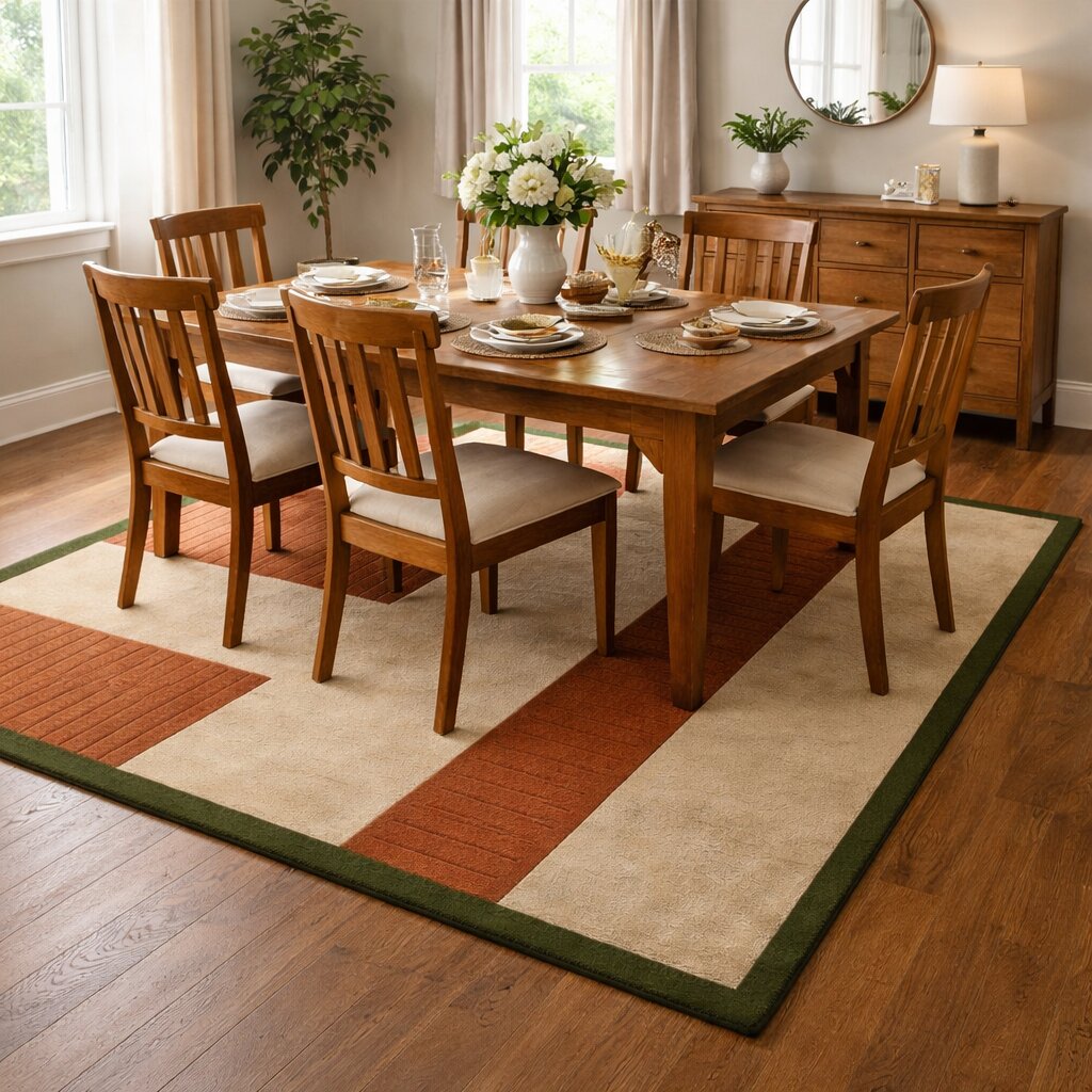 Minimalist Linear Pattern Living Room Area Rug