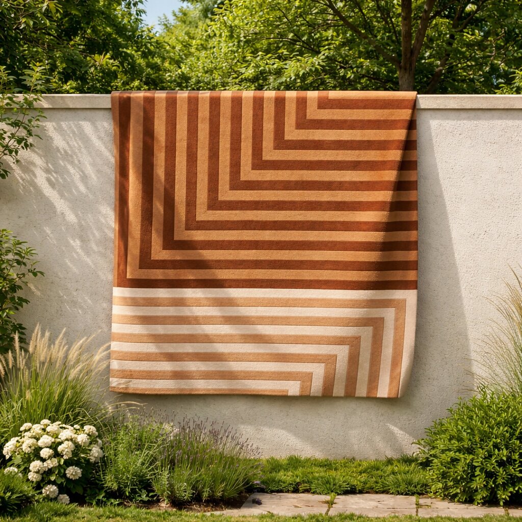 Modern Dual Tone Linear Rectangular Rug